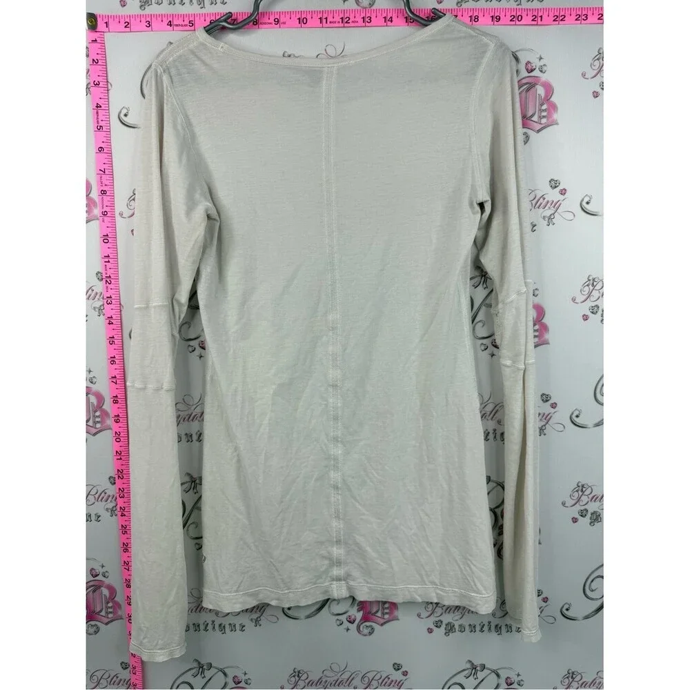 lululemon athletica Long Sleeve Crewneck Top in Light Cream white